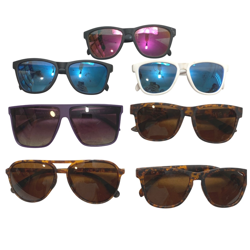 Lot Of 7 Goodr Sunglasses Unisex OS Multicolor Polarized Sport Aviator